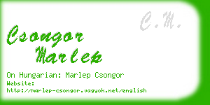 csongor marlep business card